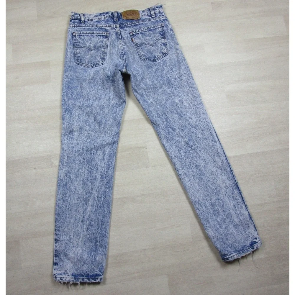 Vintage Levis 506 Jeans (31x32.5) Acid Wash Orange Tab Straight Distressed 80s